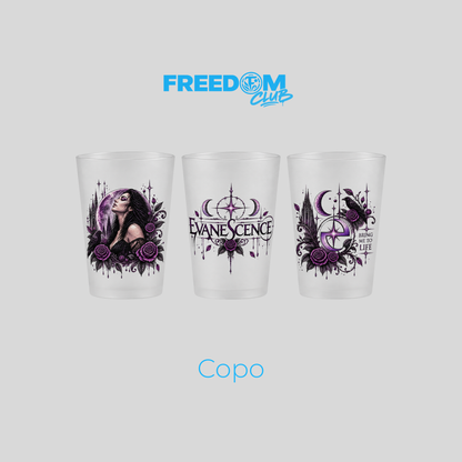 Copo Personalizado com Lanyard e Suporte - Reborn, Evanescence